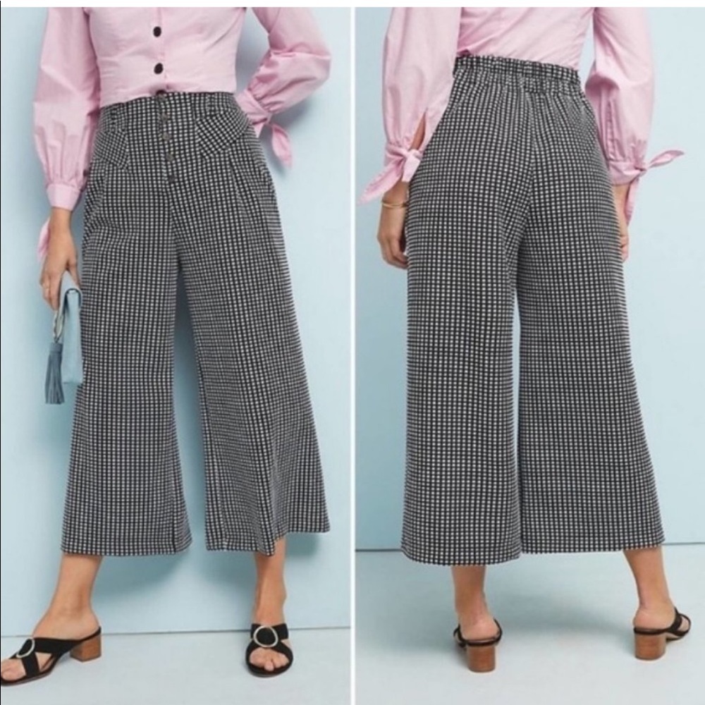 Anthropologie wide leg cropped pants